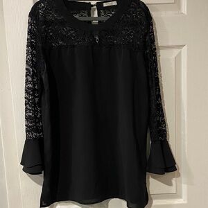 Elegant Black Lace Blouse